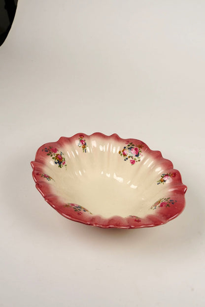 Vintage Staffordshire Floral Bowl