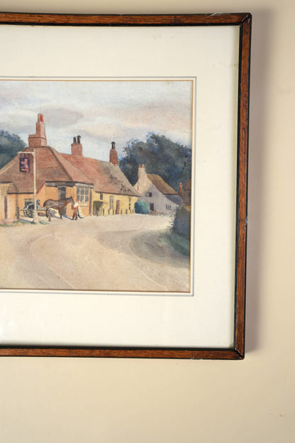 Vintage Watercolour | Village Inn and Coaching Road