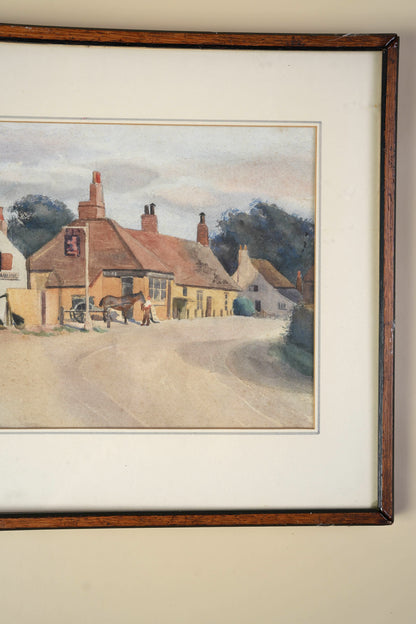 Vintage Watercolour | Village Inn and Coaching Road