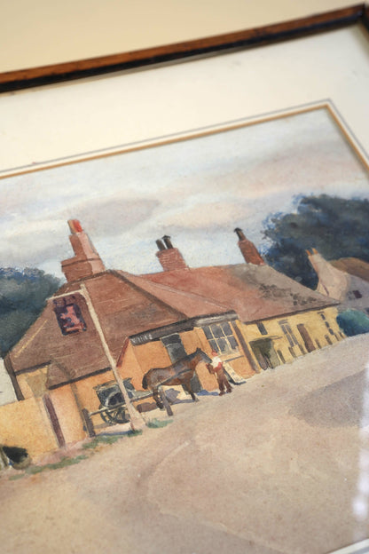 Vintage Watercolour | Village Inn and Coaching Road