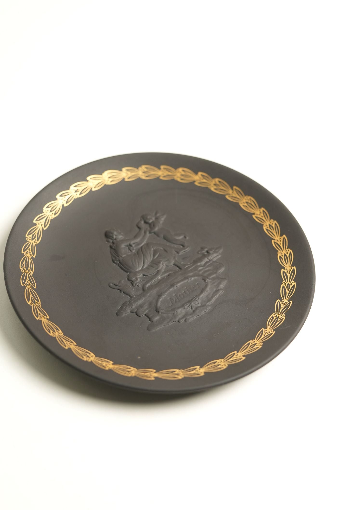 Vintage Wedgwood Gold & Black Plate