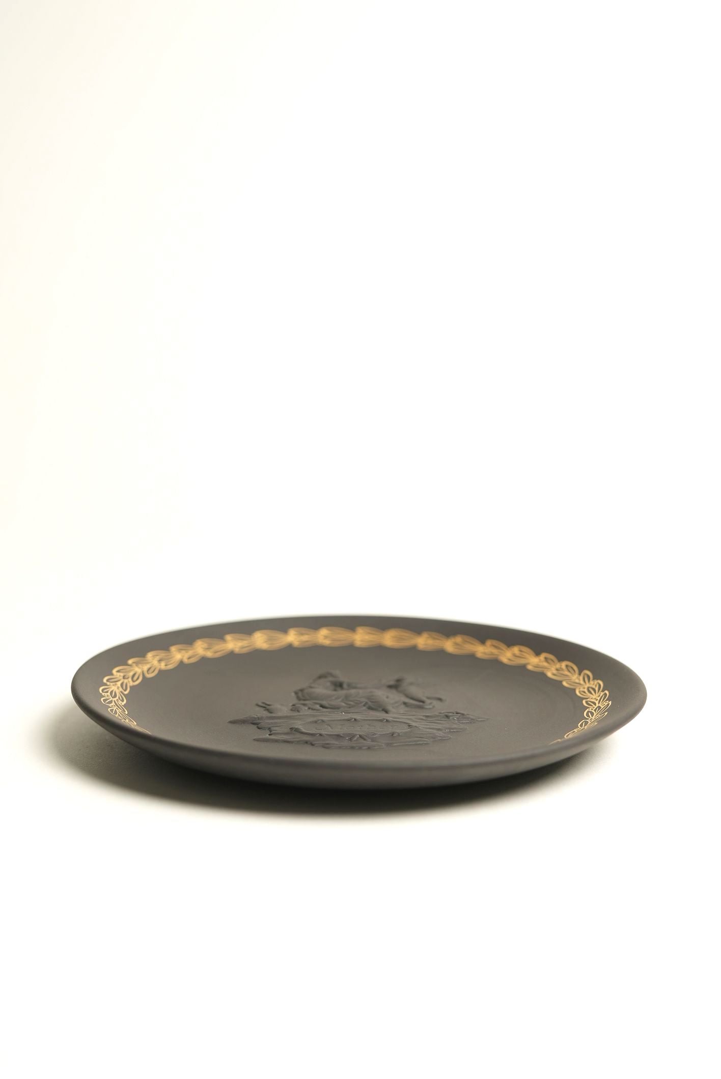 Vintage Wedgwood Gold & Black Plate