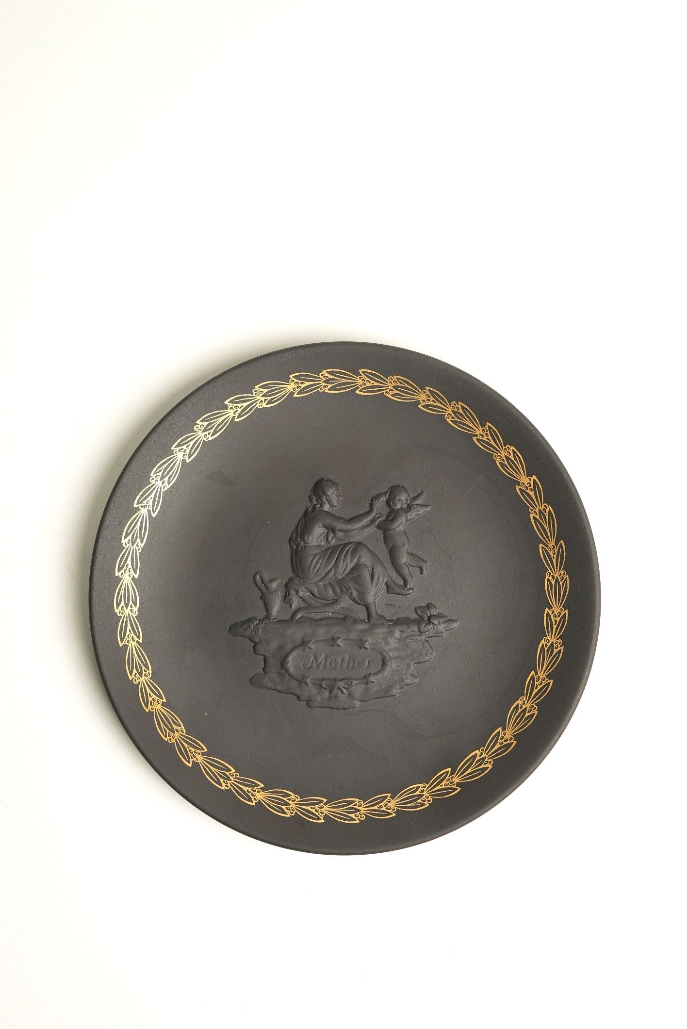 Vintage Wedgwood Gold & Black Plate