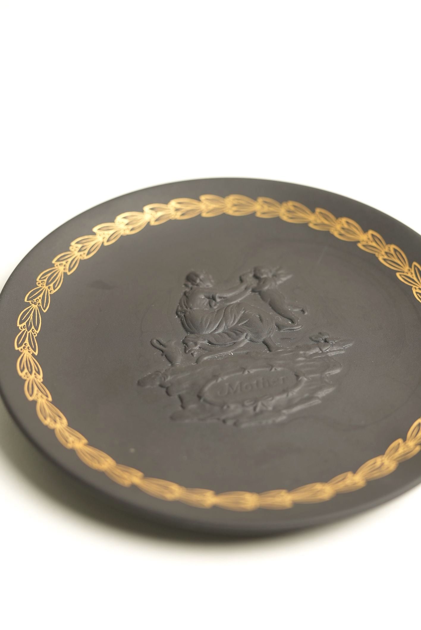Vintage Wedgwood Gold & Black Plate