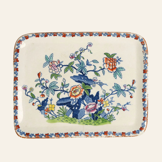 Mason's Ironstone Pompadour Cheese Platter