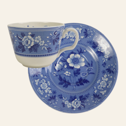 Spode 'Blue Room' Tea Cup & Saucer | Set of 2