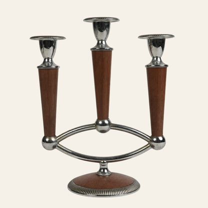 Mid-Century Atomic Candelabra | Set of 2