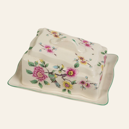 James Kent Old Foley Chinese Rose Butter Dish