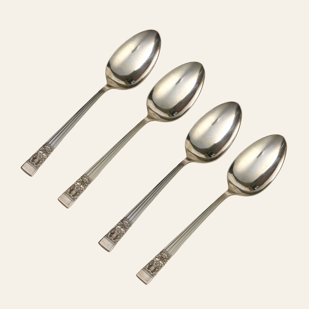 Antique Sliver-Plated Teaspoons | Set of 8
