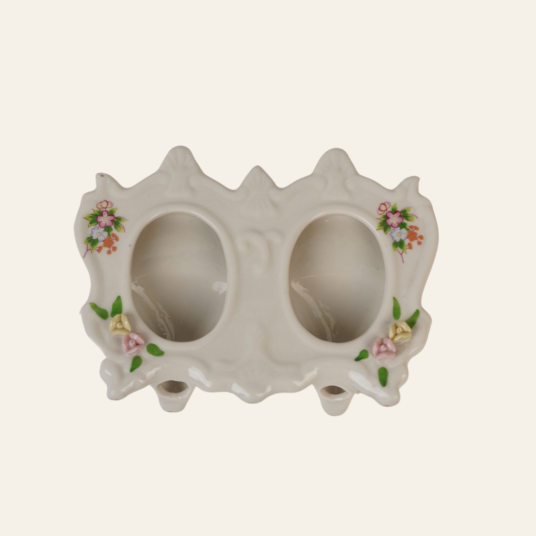 Vintage Porcelain Double Frame