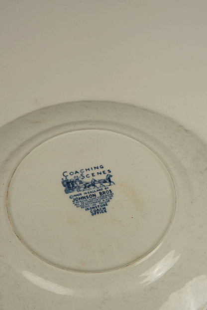 Set of 4 | Vintage Coaching Scene Dinner Plates