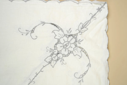 Vintage Embroidered Tea Cloth