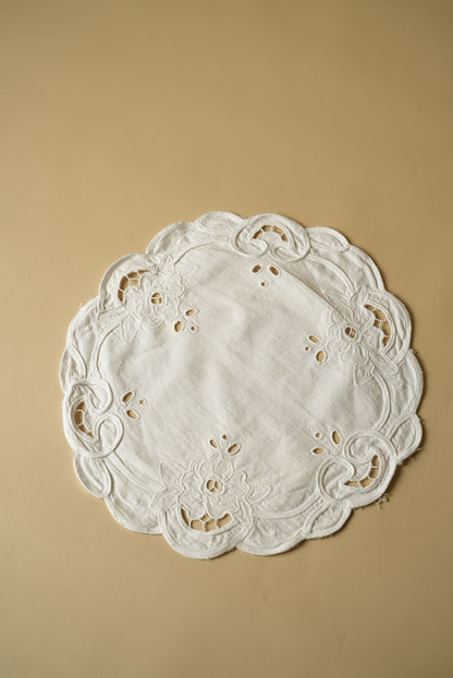 Vintage Embroidered Tray Cloth