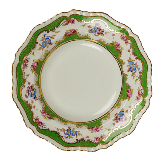 Ashworth Bros Hand-Painted Plates with Gilded Detail | Set of 2