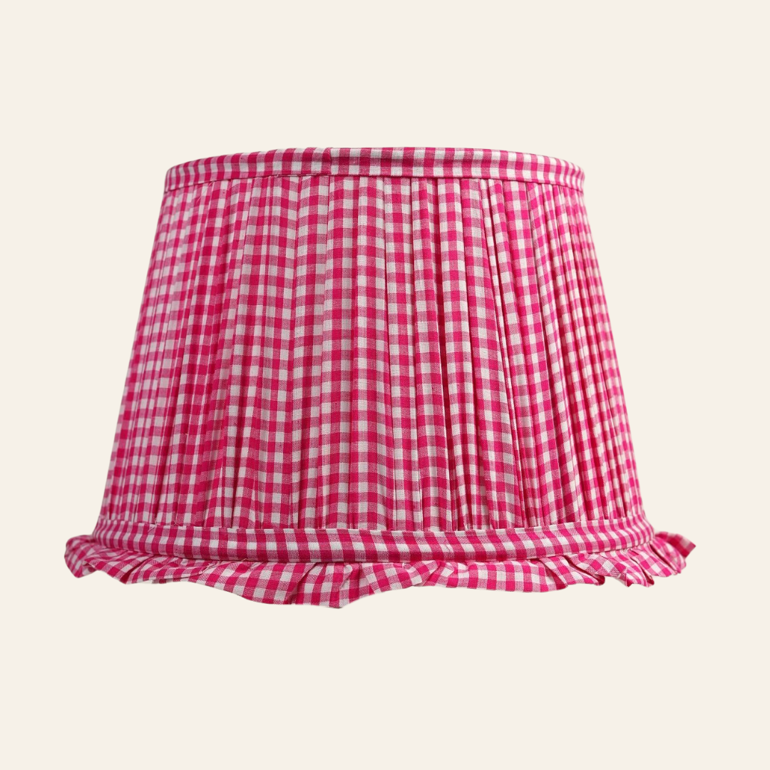 Gingham Frill Lampshade