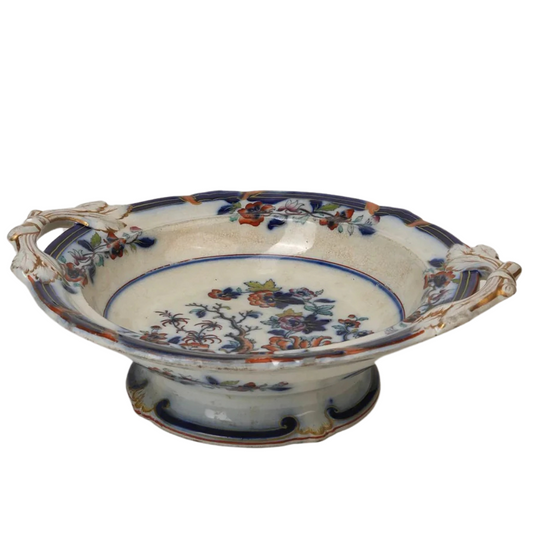 Antique Chinese Tree Pedestal Fruit Bowl