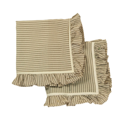 Beige & White Stripe Napkins | Set of 2