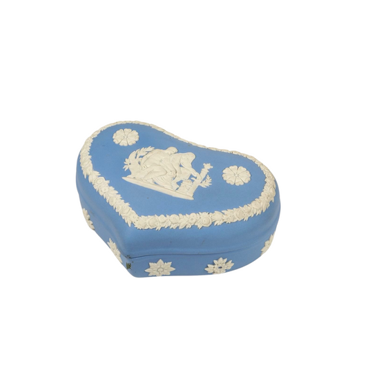 Jasperware Wedgwood Heart-shaped Trinket Box