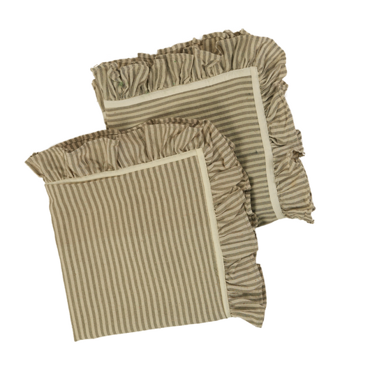 Beige & White Stripe Napkins | Set of 2