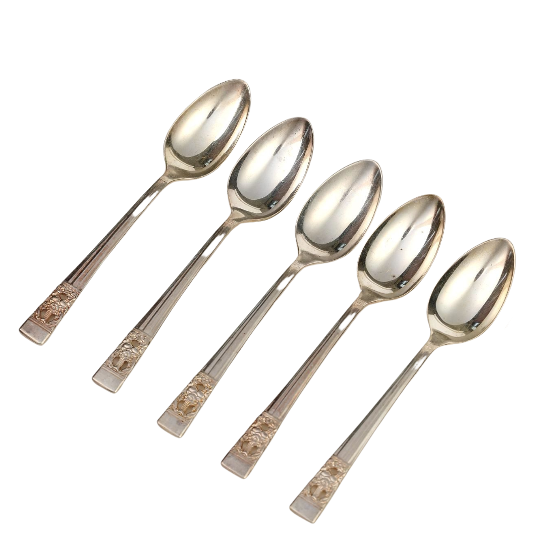 Antique Sliver Plated Dinner Spoons | Set of 8