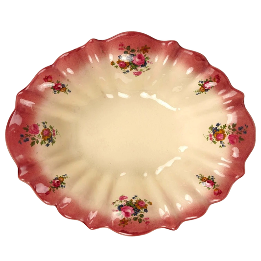 Vintage Staffordshire Floral Bowl