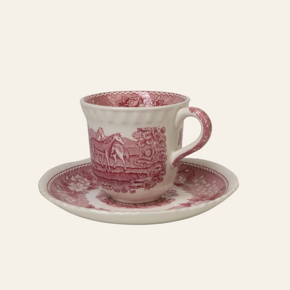 Adams 'Pastoral Scene' Small Cups & Saucers | Set of 6