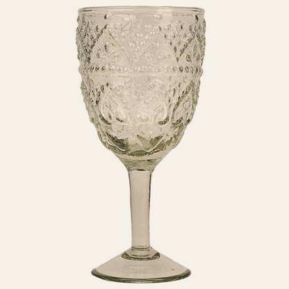 Embossed Wine Goblets | Set of 2