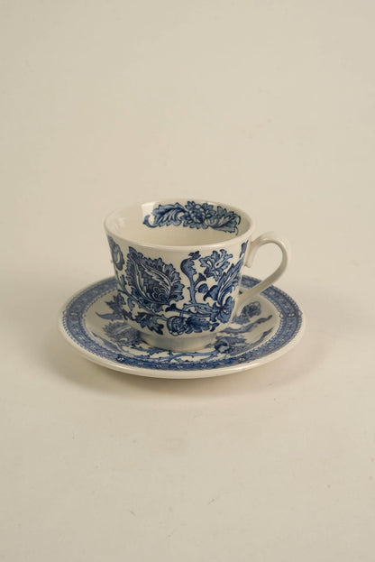 Vintage Ridgway "Jacobean" 14-Piece Ironstone Tea Set, England, c. 1960s