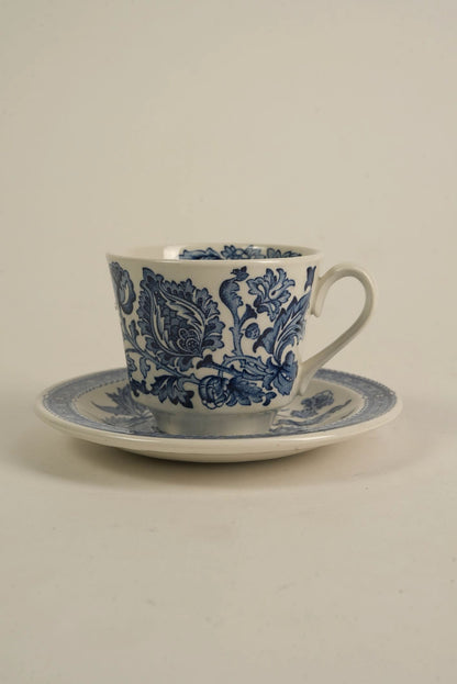 Vintage Ridgway "Jacobean" 14-Piece Ironstone Tea Set, England, c. 1960s