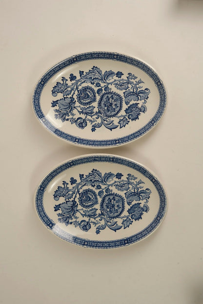 Vintage Ridgway "Jacobean" 14-Piece Ironstone Tea Set, England, c. 1960s