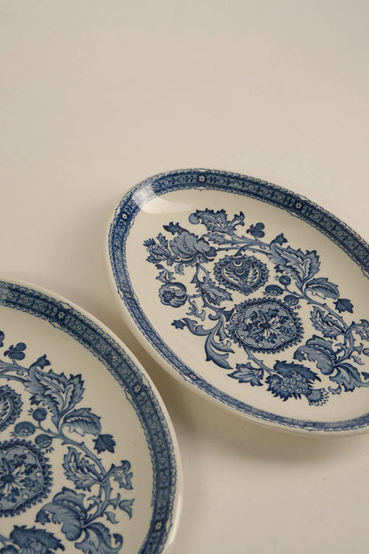 Vintage Ridgway "Jacobean" 14-Piece Ironstone Tea Set, England, c. 1960s