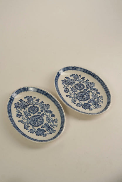 Vintage Ridgway "Jacobean" 14-Piece Ironstone Tea Set, England, c. 1960s