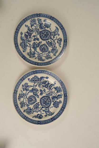 Vintage Ridgway "Jacobean" 14-Piece Ironstone Tea Set, England, c. 1960s