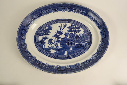 Vintage “Ye Olde Willow” Oval Serving Platter
