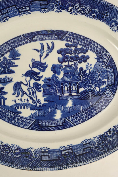 Vintage “Ye Olde Willow” Oval Serving Platter