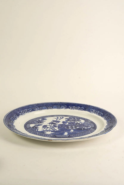 Vintage “Ye Olde Willow” Oval Serving Platter
