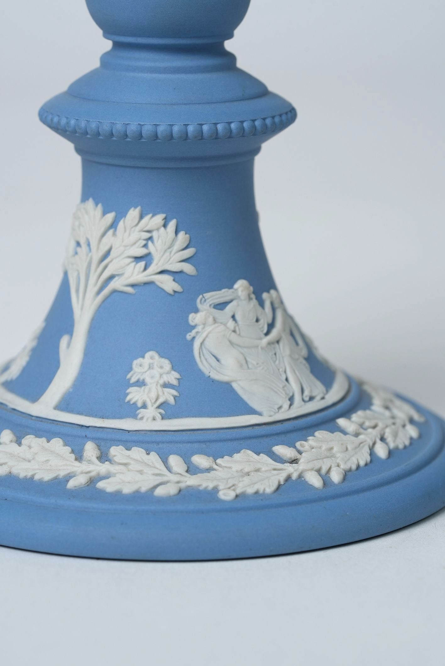 Wedgewood Candle Stands With Intricate Design