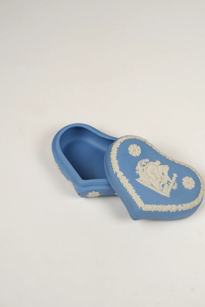 Jasperware Wedgwood Heart-shaped Trinket Box