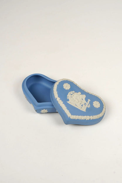 Jasperware Wedgwood Heart-shaped Trinket Box