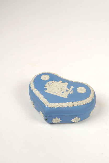 Jasperware Wedgwood Heart-shaped Trinket Box