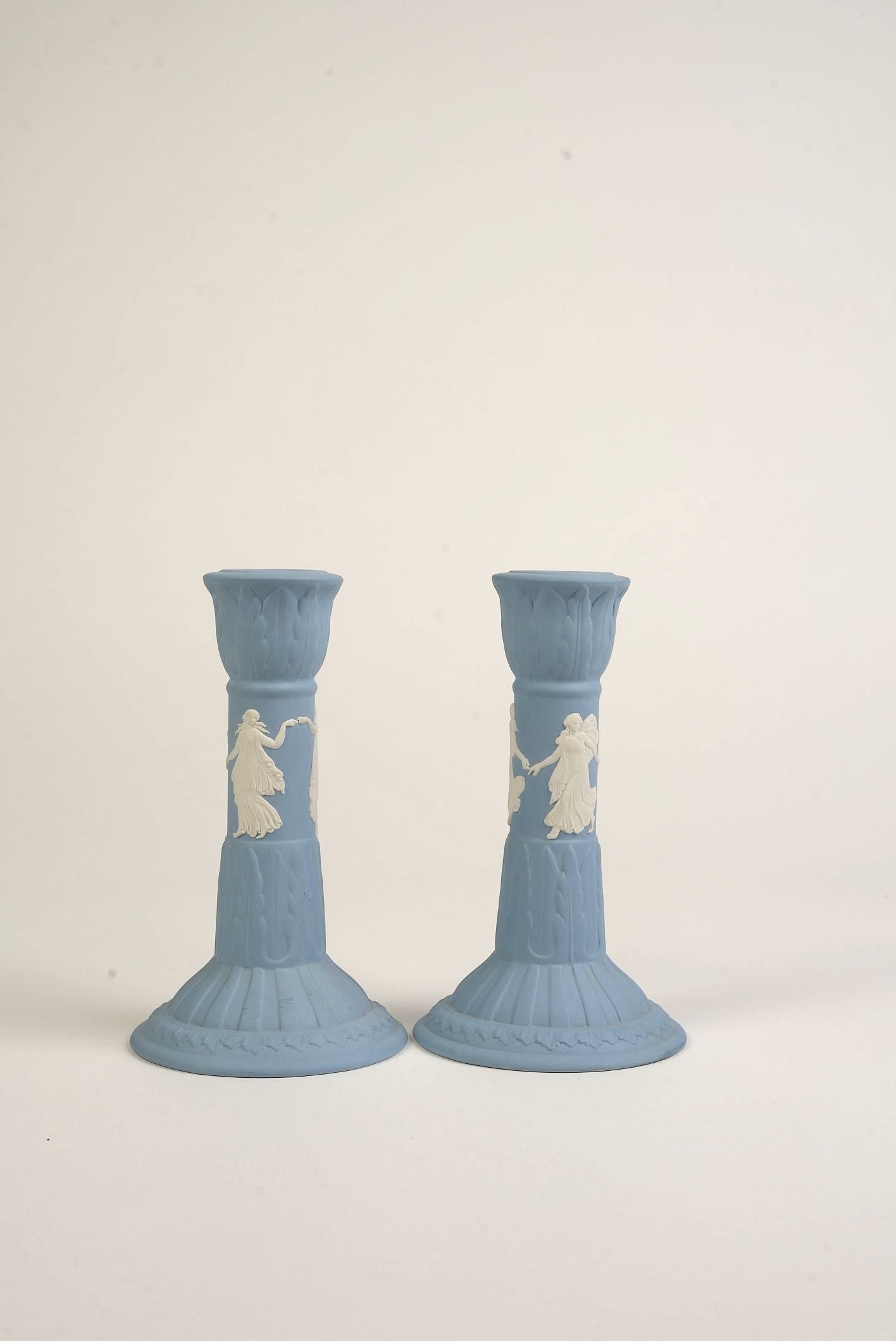 Wedgwood Jasperware Neoclassical Candlesticks