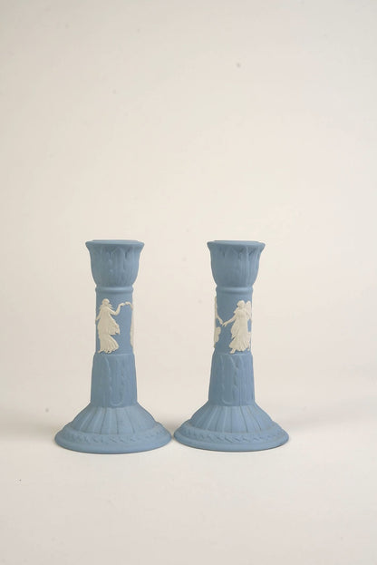 Wedgwood Jasperware Neoclassical Candlesticks