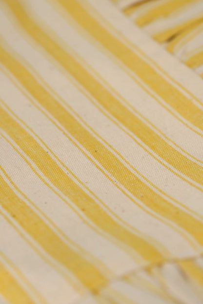 Yellow & White Stripe Table Mats | Set of 2