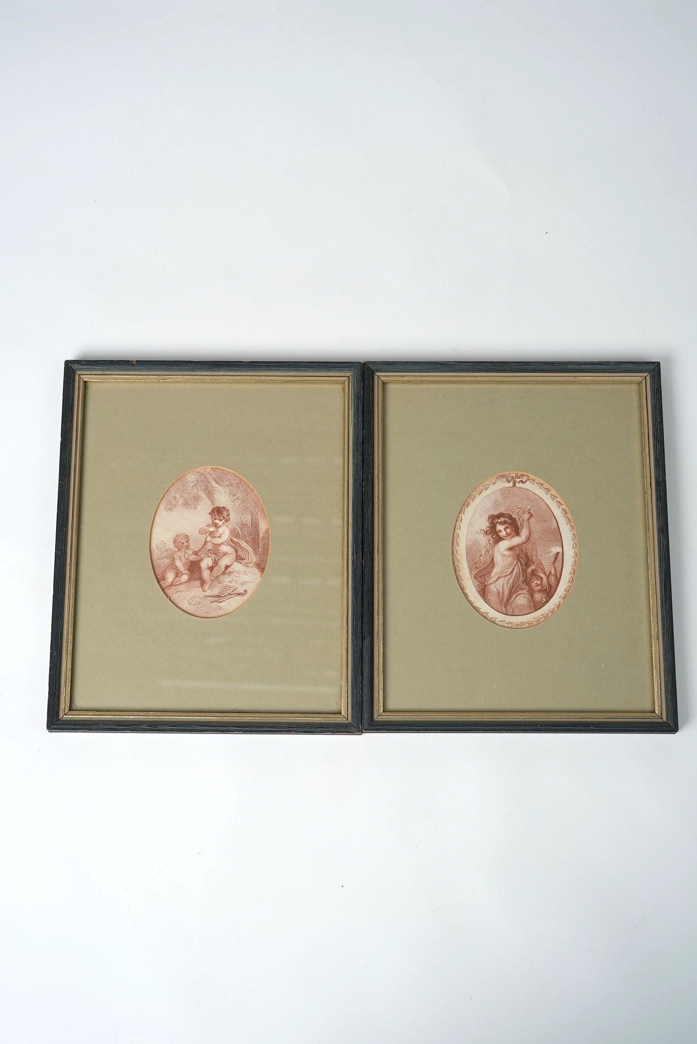 Framed Print with Classical Cherub Motif