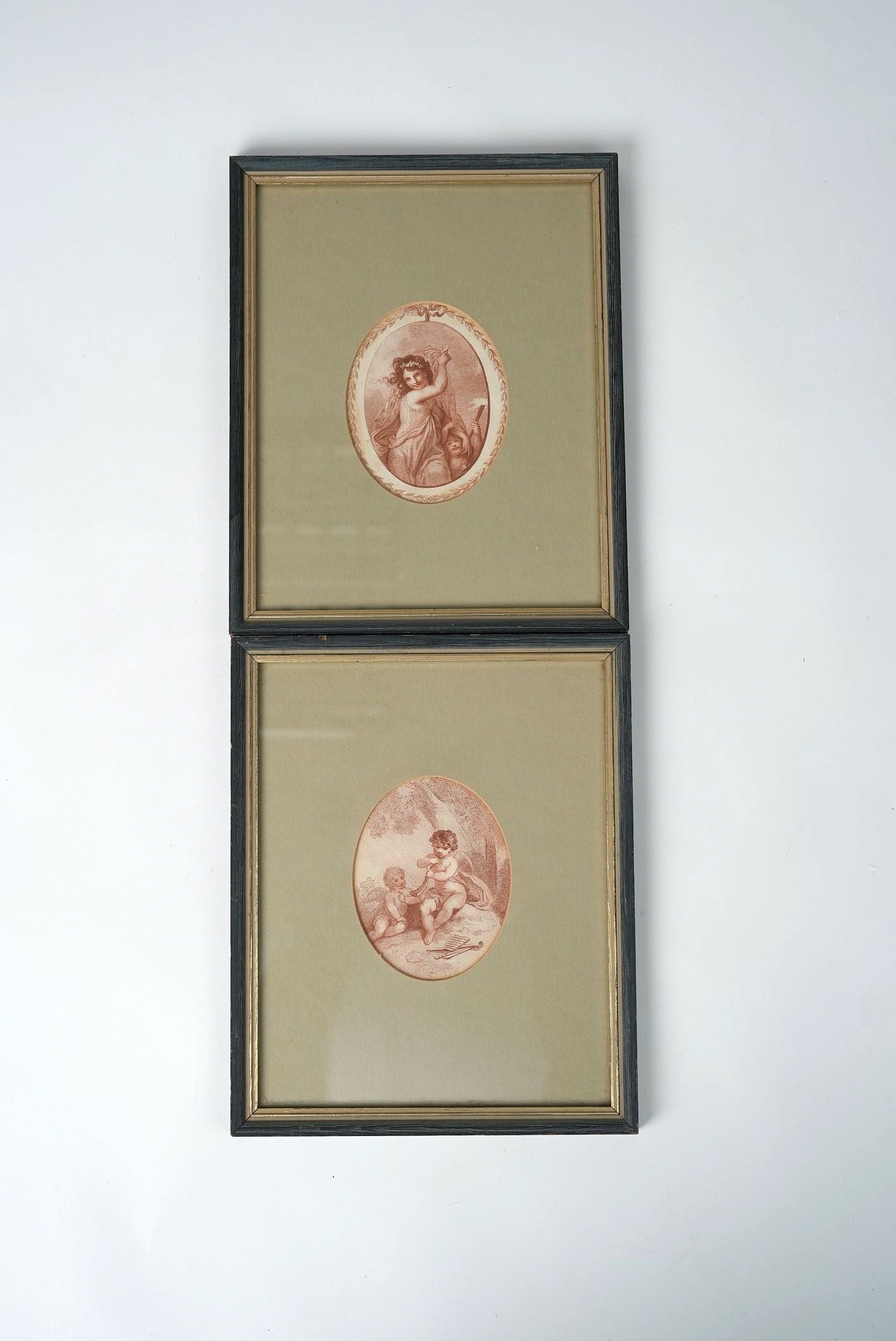 Framed Print with Classical Cherub Motif