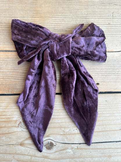 Purple Velvet Bows | Set of 2