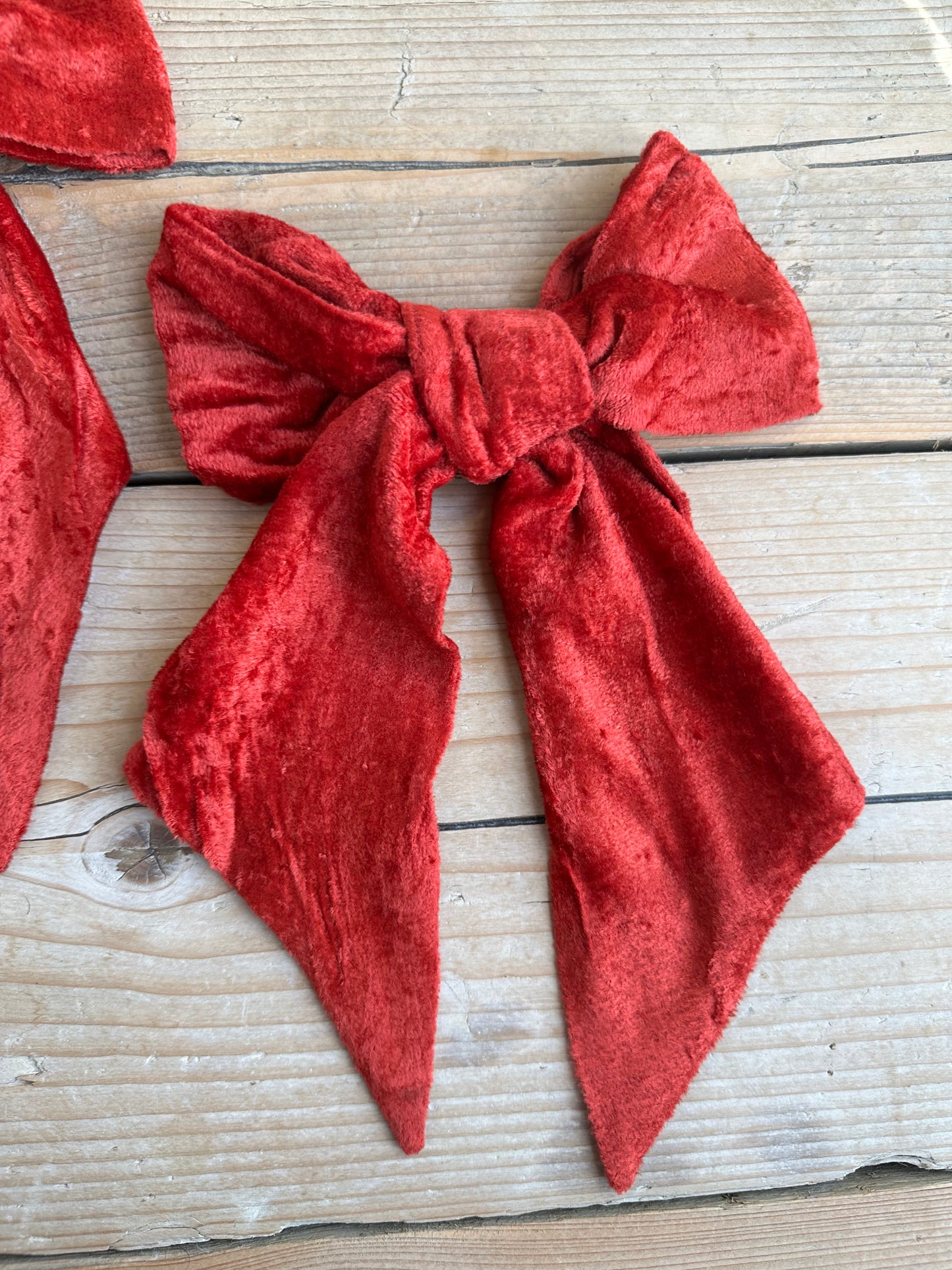 Red Velvet Christmas Bows | Set of 2