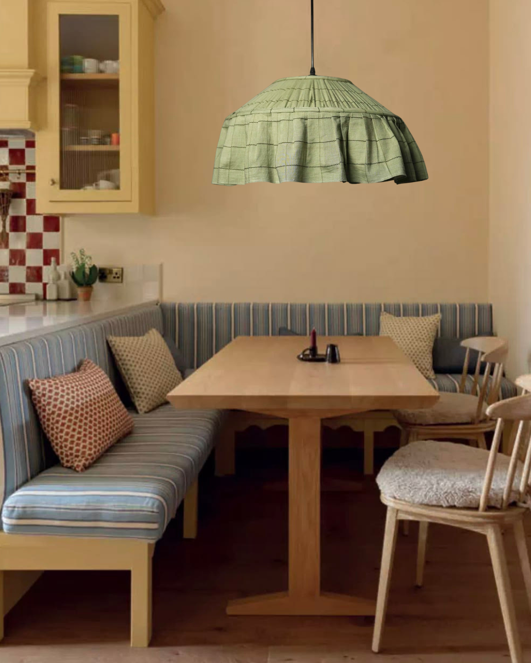 Pleated Hanging Lampshade