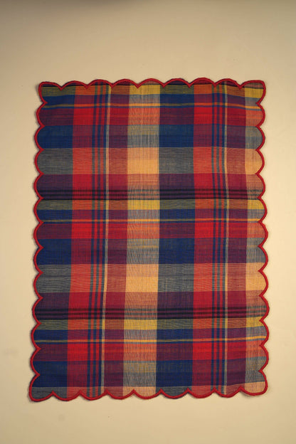 Scalloped Tartan Table Napkin