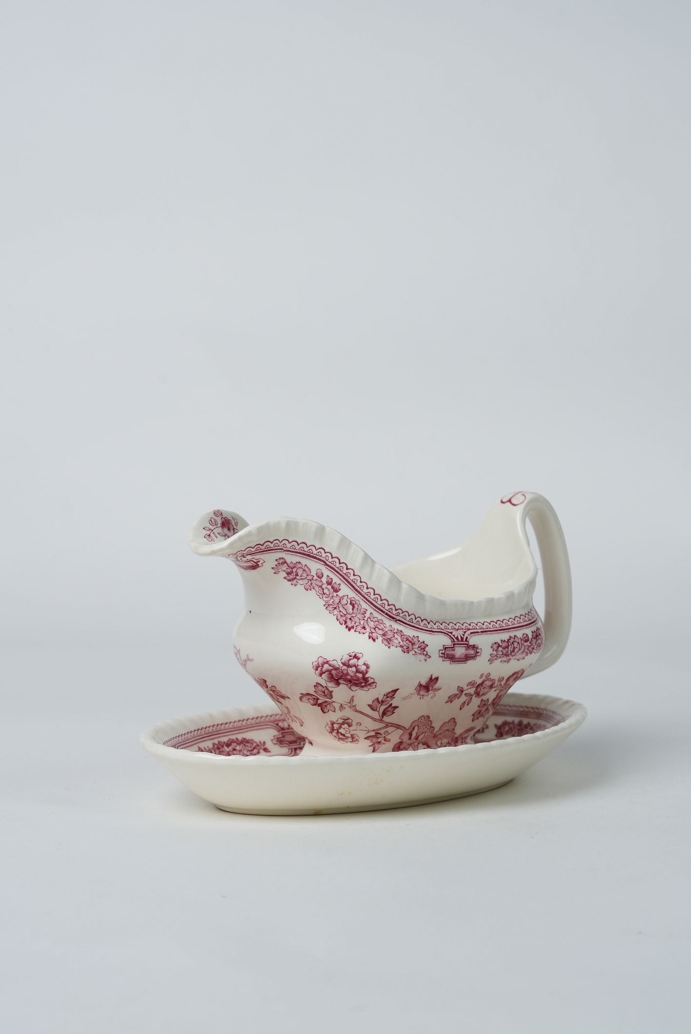 Mason's Ironstone Manchu Gravy Boat & Platter